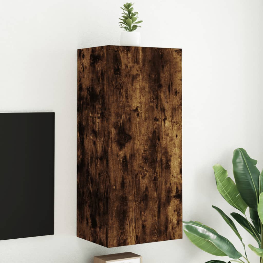 Ensemble Meuble TV Marron Effet Chêne Fumé - 102 cm-Mon Meuble TV-Chêne fumé-90 cm-1-31