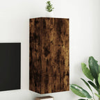 Ensemble Meuble TV Marron Effet Chêne Fumé - 102 cm-Mon Meuble TV-Chêne fumé-90 cm-1-31