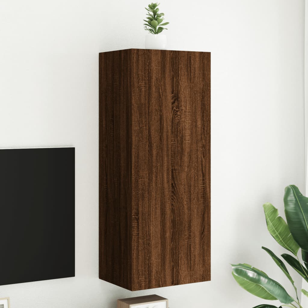 Ensemble Meuble TV Marron Effet Chêne Fumé - 102 cm-Mon Meuble TV-Chêne marron-102 cm-1-33