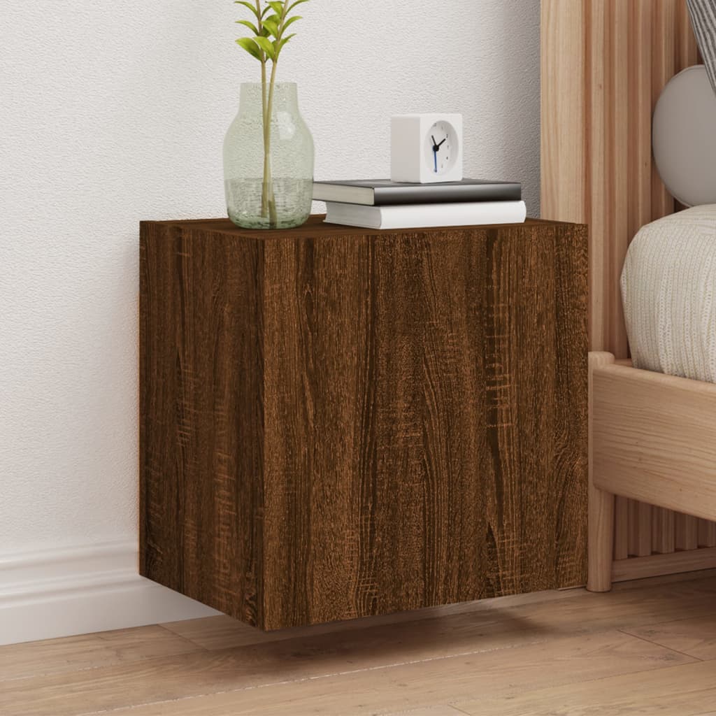 Ensemble Meuble TV Marron Effet Chêne Fumé - 102 cm-Mon Meuble TV-Chêne marron-40 cm-1-17