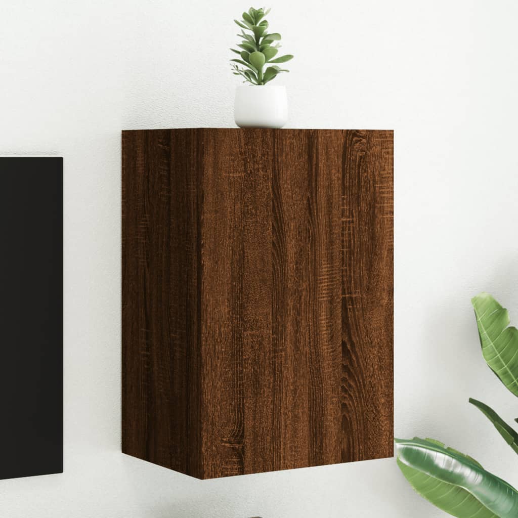 Ensemble Meuble TV Marron Effet Chêne Fumé - 102 cm-Mon Meuble TV-Chêne marron-60 cm-1-22