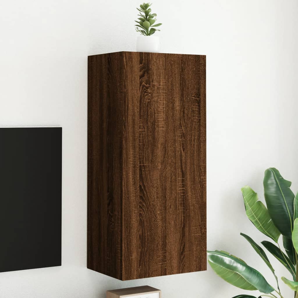 Ensemble Meuble TV Marron Effet Chêne Fumé - 102 cm-Mon Meuble TV-Chêne marron-90 cm-1-19