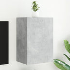 Ensemble Meuble TV Marron Effet Chêne Fumé - 102 cm-Mon Meuble TV-Gris béton-60 cm-1-30