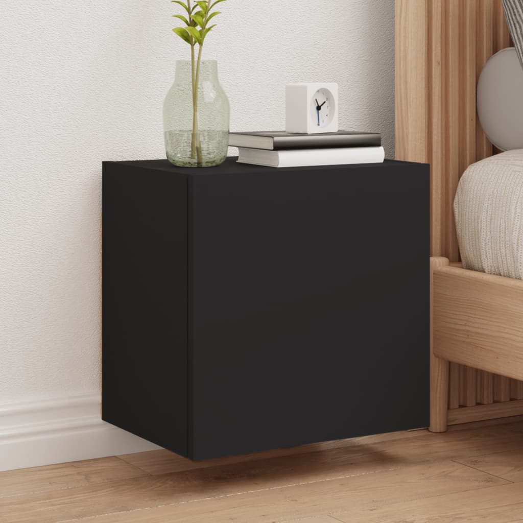 Ensemble Meuble TV Marron Effet Chêne Fumé - 102 cm-Mon Meuble TV-Noir-40 cm-2-42