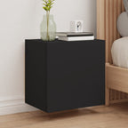 Ensemble Meuble TV Marron Effet Chêne Fumé - 102 cm-Mon Meuble TV-Noir-40 cm-2-42