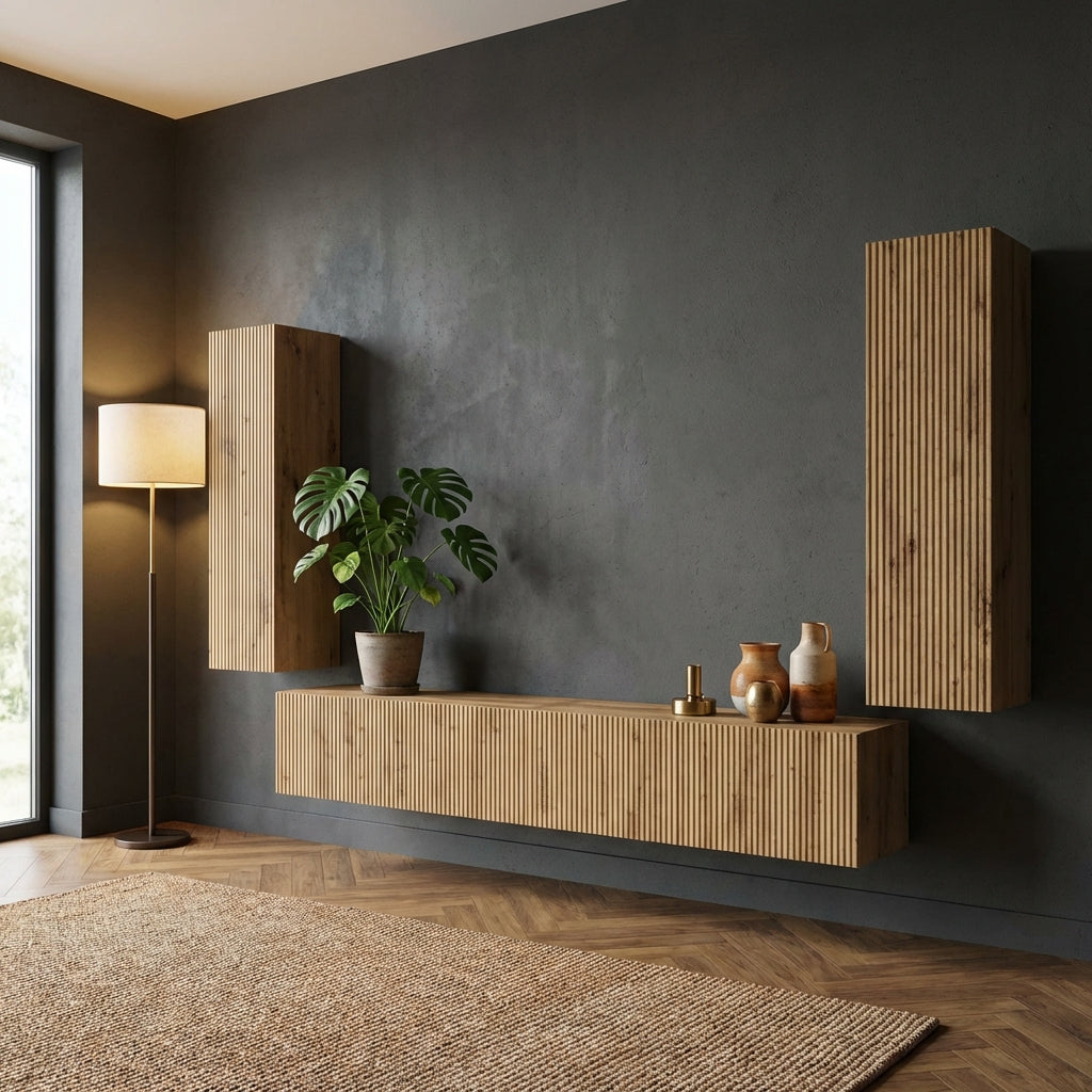 ensemble-meuble-tv-mural-chene-artisanal-4-pieces-decor