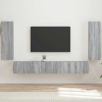 Ensemble Meuble TV Mural Chêne Artisanal - 4 Pièces-Mon Meuble TV-Sonoma gris-18