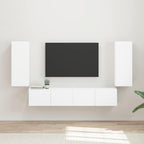 Ensemble Meuble TV Suspendu Blanc Brillant - 4 Pièces-Mon Meuble TV-Blanc-13