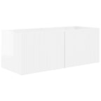 Ensemble Meuble TV Suspendu Blanc Brillant - 4 Pièces-Mon Meuble TV-Blanc-5
