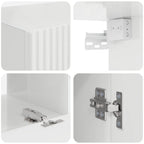 Ensemble Meuble TV Suspendu Blanc Brillant - 4 Pièces-Mon Meuble TV-Blanc-9
