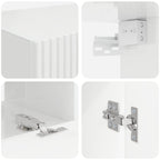 Ensemble Meuble TV Suspendu Blanc Brillant - 5 Pièces-Mon Meuble TV-10