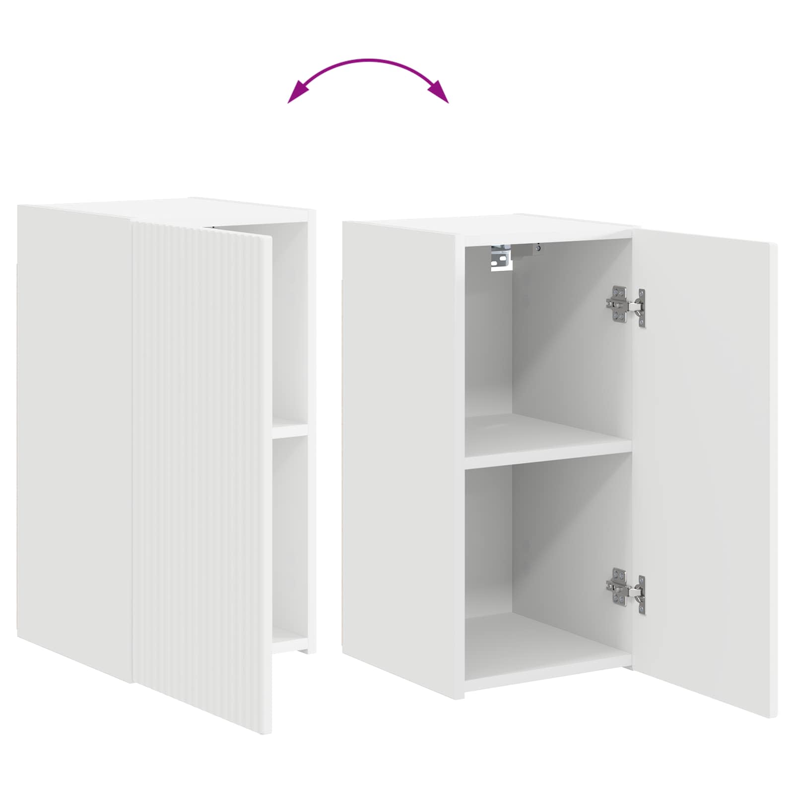 Ensemble Meuble TV Suspendu Blanc Brillant - 5 Pièces-Mon Meuble TV-12