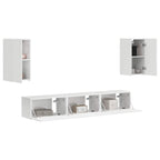 Ensemble Meuble TV Suspendu Blanc Brillant - 5 Pièces-Mon Meuble TV-3