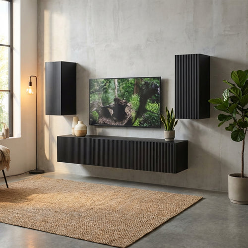 ensemble-meuble-tv-suspendu-noir-et-bois-5-pieces-decor