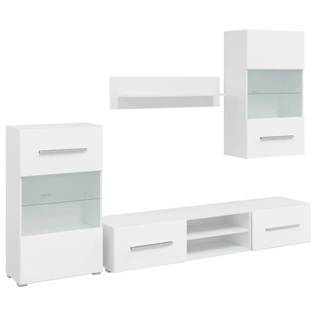 Grand Ensemble Meuble TV Blanc Mat - 5 Pièces-Mon Meuble TV-2
