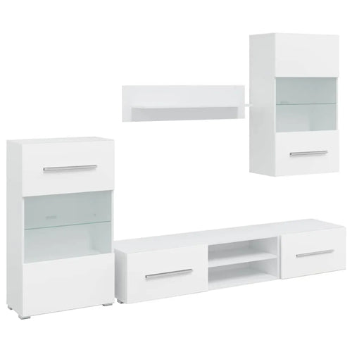 Grand Ensemble Meuble TV Blanc Mat - 5 Pièces-Mon Meuble TV-2