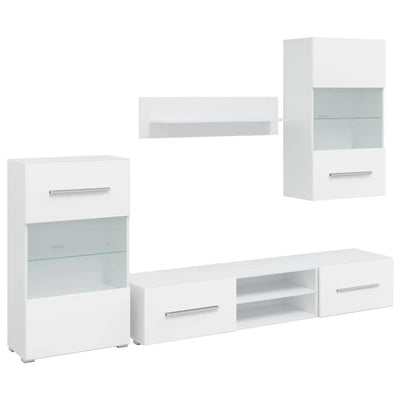 Grand Ensemble Meuble TV Blanc Mat - 5 Pièces