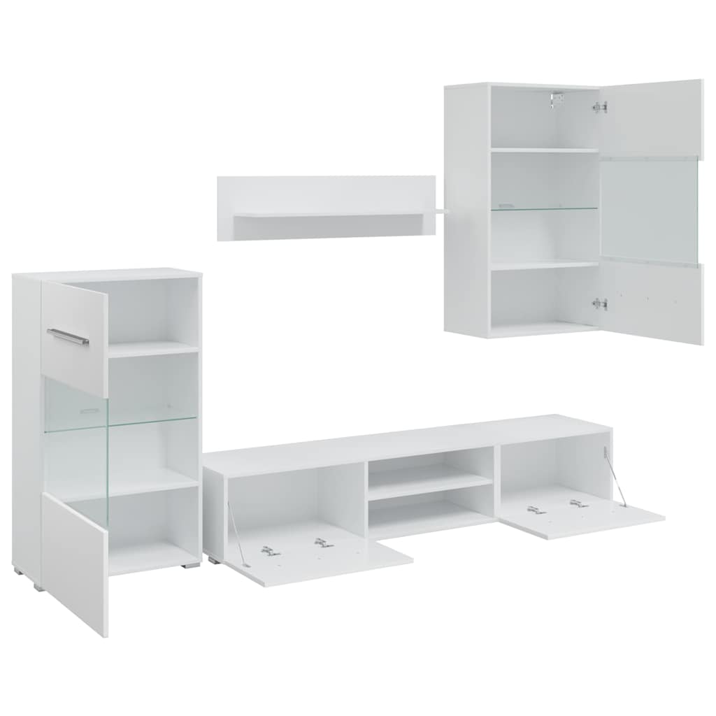 Grand Ensemble Meuble TV Blanc Mat - 5 Pièces-Mon Meuble TV-6
