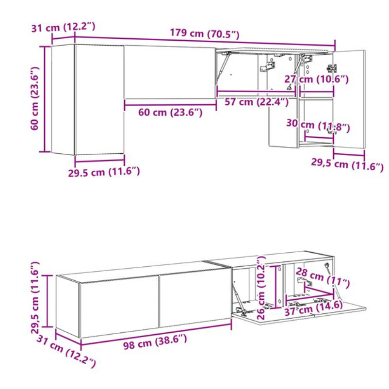 Grand Meuble TV avec Beaucoup de Rangement en Bois-Mon Meuble TV-8