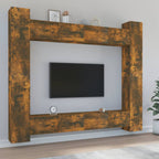 Grand Meuble TV Effet Bois Gris Sonoma - 8 Pièces-Mon Meuble TV-Chêne fumé-100 cm-8-14