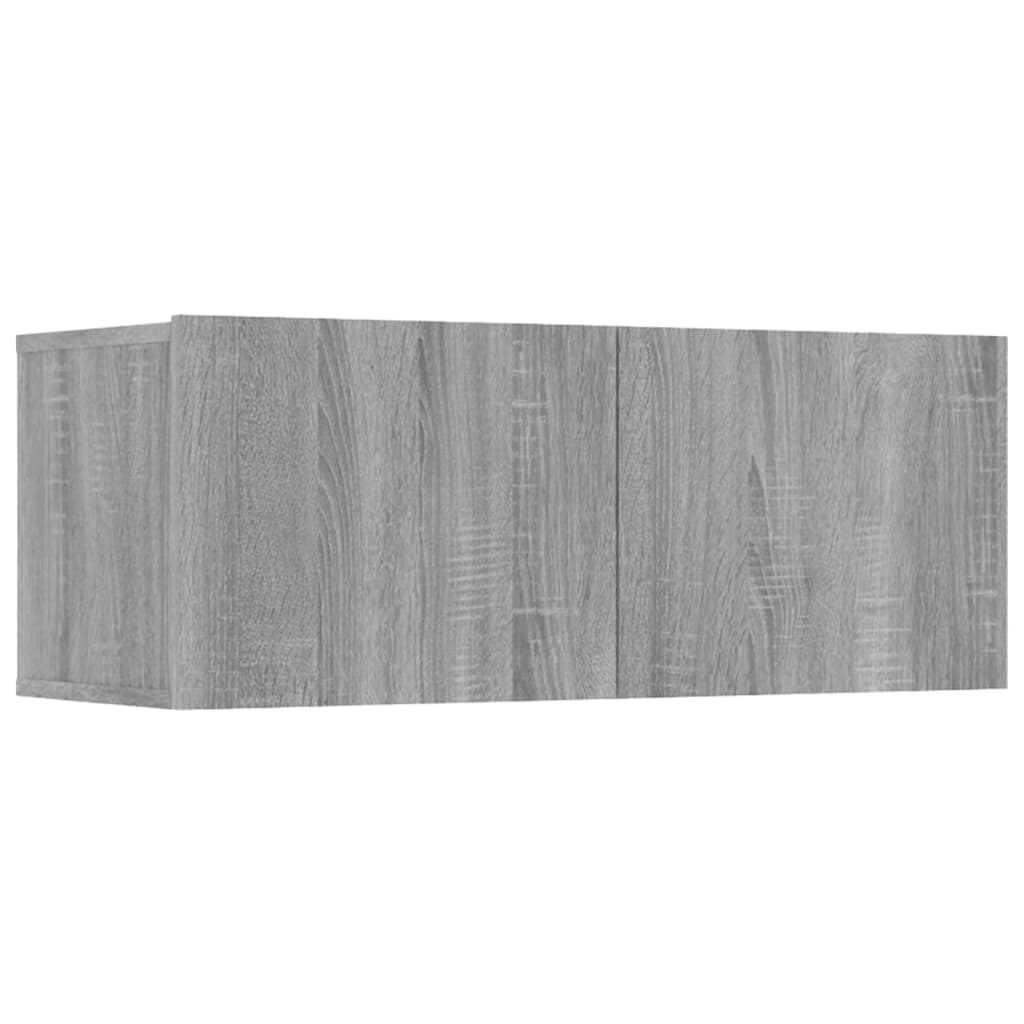 Grand Meuble TV Effet Bois Gris Sonoma - 8 Pièces-Mon Meuble TV-Chêne noir-80 cm-8-5