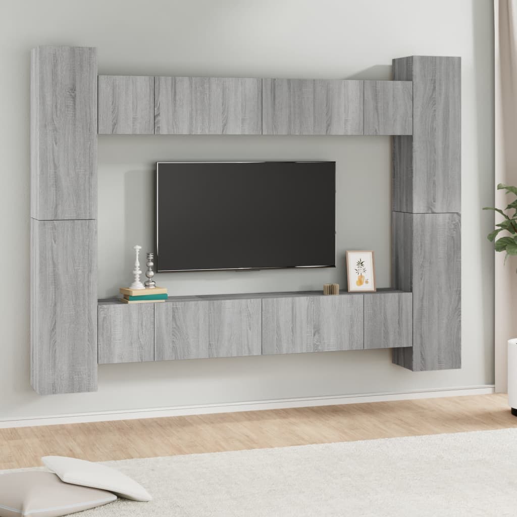 Grand Meuble TV Effet Bois Gris Sonoma - 8 Pièces-Mon Meuble TV-Sonoma gris-60 cm-10-13