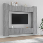 Grand Meuble TV Effet Bois Gris Sonoma - 8 Pièces-Mon Meuble TV-Sonoma gris-80 cm-8-1