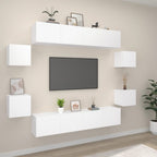 Grand Meuble TV Industriel Finition Sonoma Gris - 8 Pièces-Mon Meuble TV-Blanc-80 cm-8-14