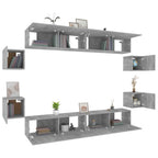 Grand Meuble TV Industriel Finition Sonoma Gris - 8 Pièces-Mon Meuble TV-Chêne fumé-80 cm-8-4