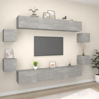 Grand Meuble TV Industriel Finition Sonoma Gris - 8 Pièces-Mon Meuble TV-Gris béton-100 cm-8-21