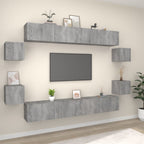 Grand Meuble TV Industriel Finition Sonoma Gris - 8 Pièces-Mon Meuble TV-Sonoma gris-100 cm-8-1