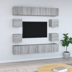 Grand Meuble TV Industriel Finition Sonoma Gris - 8 Pièces-Mon Meuble TV-Sonoma gris-60 cm-10-13
