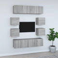 Grand Meuble TV Industriel Finition Sonoma Gris - 8 Pièces-Mon Meuble TV-Sonoma gris-60 cm-8-24