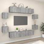 Grand Meuble TV Industriel Finition Sonoma Gris - 8 Pièces-Mon Meuble TV-Sonoma gris-80 cm-8-18