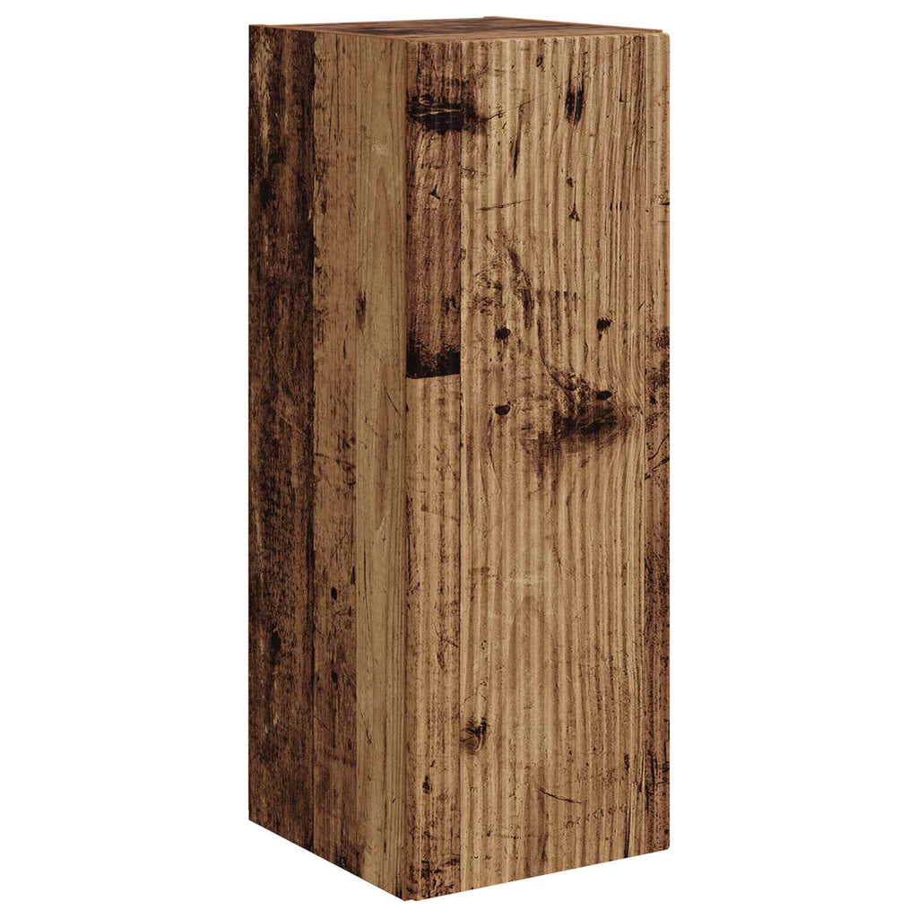 Grand Meuble TV Mural en Bois Ancien - 2 Portes-Mon Meuble TV-6