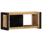Meuble Bas TV Fait Maison en Manguier Massif - 80 cm-Mon Meuble TV-Bois de manguier brut massif-11