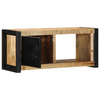 Meuble Bas TV Fait Maison en Manguier Massif - 80 cm-Mon Meuble TV-Bois de manguier brut massif-2