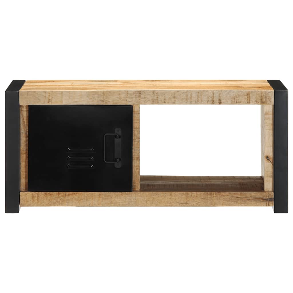 Meuble Bas TV Fait Maison en Manguier Massif - 80 cm-Mon Meuble TV-Bois de manguier brut massif-3