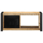 Meuble Bas TV Fait Maison en Manguier Massif - 80 cm-Mon Meuble TV-Bois de manguier brut massif-3