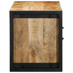Meuble Bas TV Fait Maison en Manguier Massif - 80 cm-Mon Meuble TV-Bois de manguier brut massif-4
