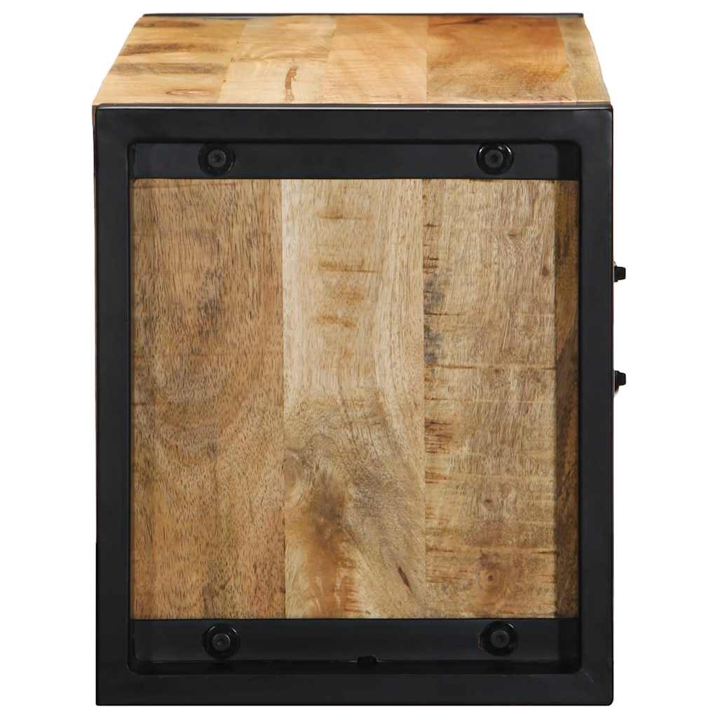 Meuble Bas TV Fait Maison en Manguier Massif - 80 cm-Mon Meuble TV-Bois de manguier brut massif-4