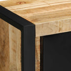 Meuble Bas TV Fait Maison en Manguier Massif - 80 cm-Mon Meuble TV-Bois de manguier brut massif-6