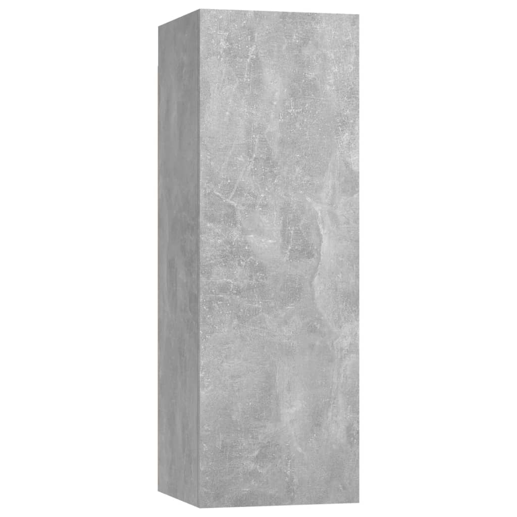 Meuble Bibliothèque TV Suspendu Effet Béton - 6 Pièces-Mon Meuble TV-Bois ancien-60 cm-8-6