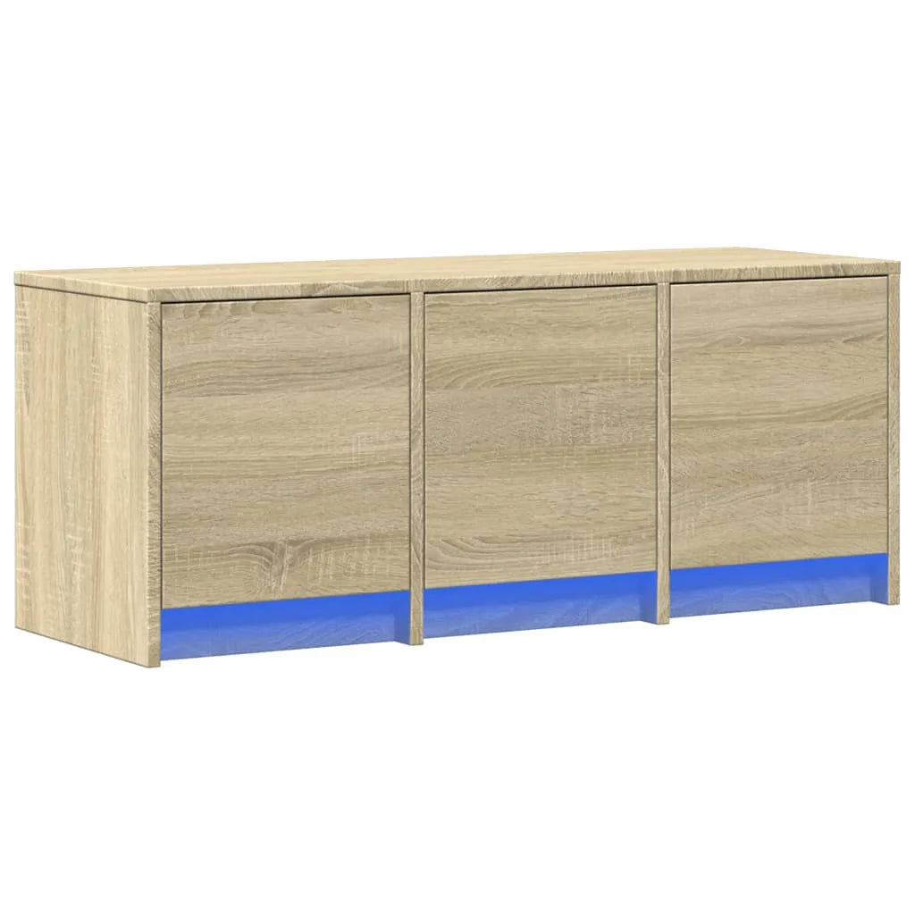 Meuble de TV avec LED Effet Chêne Sonoma - 97 cm-Mon Meuble TV-3