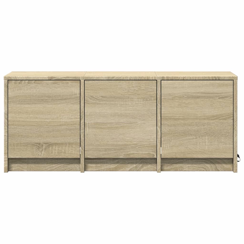 Meuble de TV avec LED Effet Chêne Sonoma - 97 cm-Mon Meuble TV-6