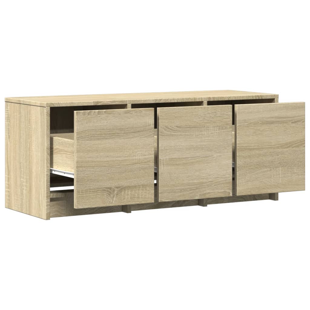 Meuble de TV avec LED Effet Chêne Sonoma - 97 cm-Mon Meuble TV-9