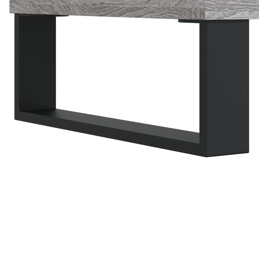 Meuble de TV Gris Effet Sonoma et Métal - 80 cm-Mon Meuble TV-Blanc-1-10