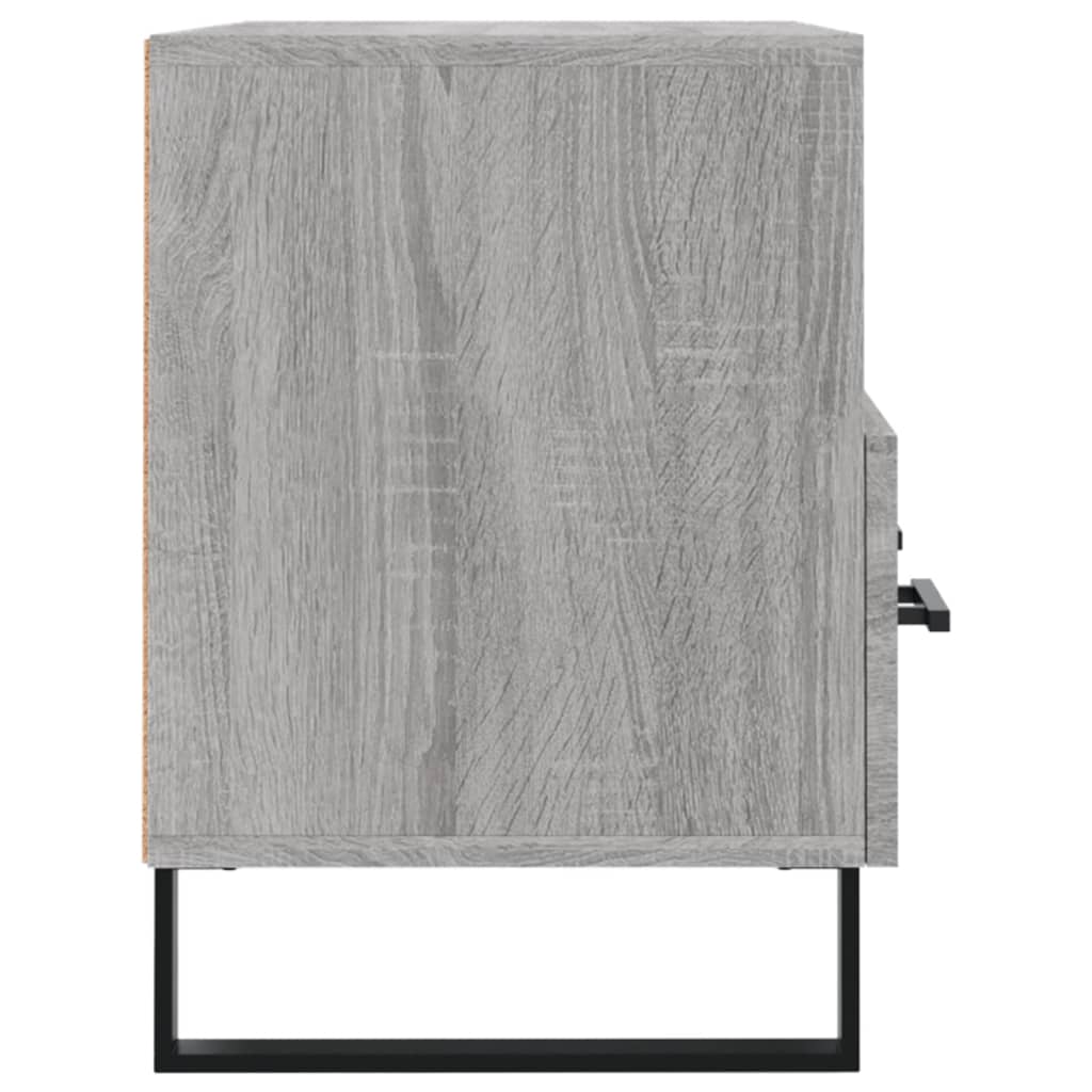 Meuble de TV Gris Effet Sonoma et Métal - 80 cm-Mon Meuble TV-Blanc-1-7