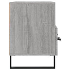 Meuble de TV Gris Effet Sonoma et Métal - 80 cm-Mon Meuble TV-Blanc-1-7