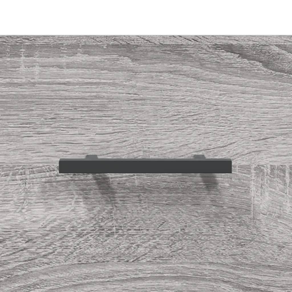 Meuble de TV Gris Effet Sonoma et Métal - 80 cm-Mon Meuble TV-Blanc-1-9